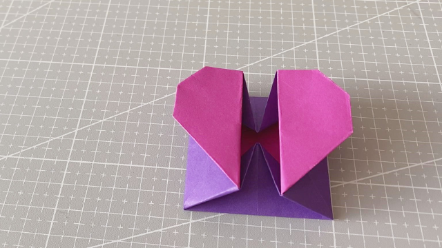 简单有趣，折纸制爱心盒